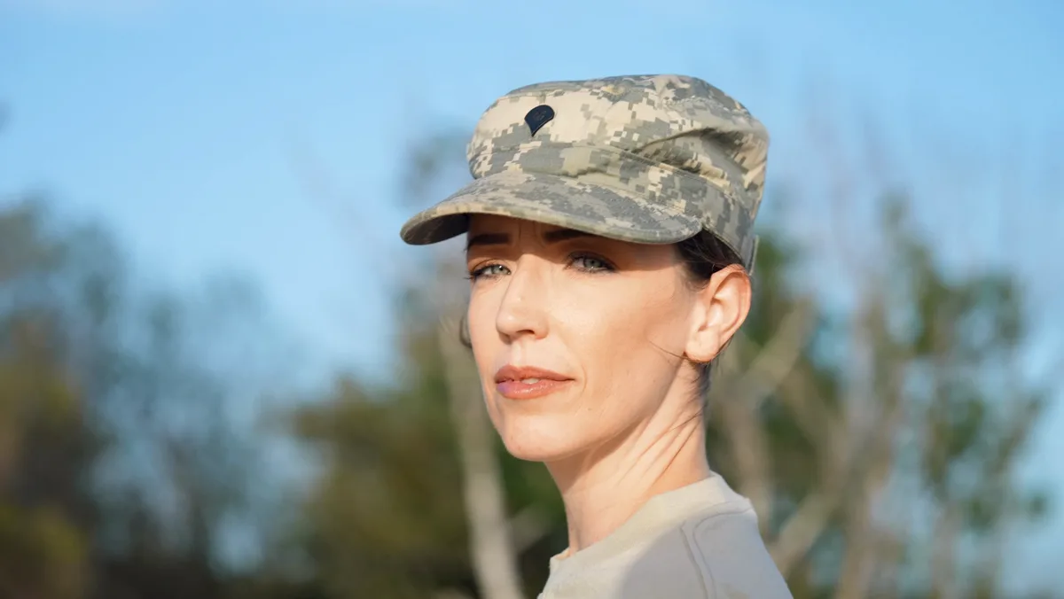 Angel Coon in military uniform